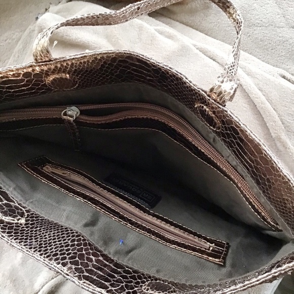 Brown and Gold Snakeskin Shoulder Bag NWOT - Picture 7 of 7